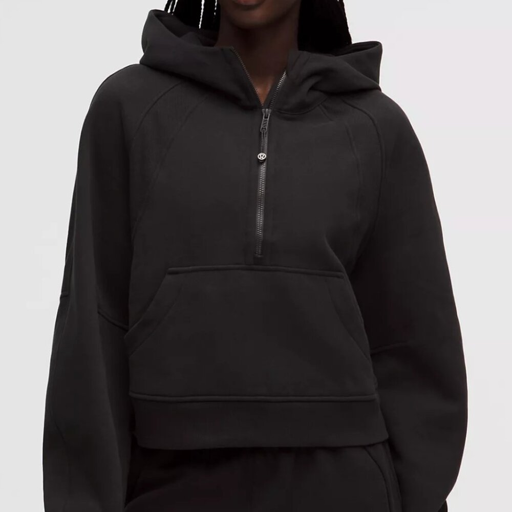 Lululemon Black Scuba Hoodie Cropped